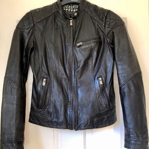 Bod & Christensen Black Leather Jacket  Size 4